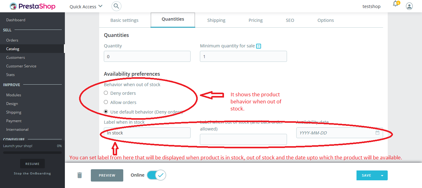 Availability Preferences