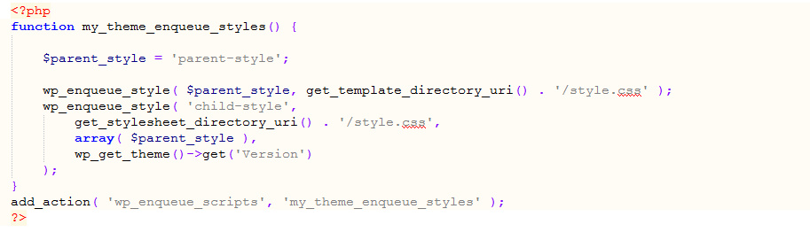 Child Theme Example