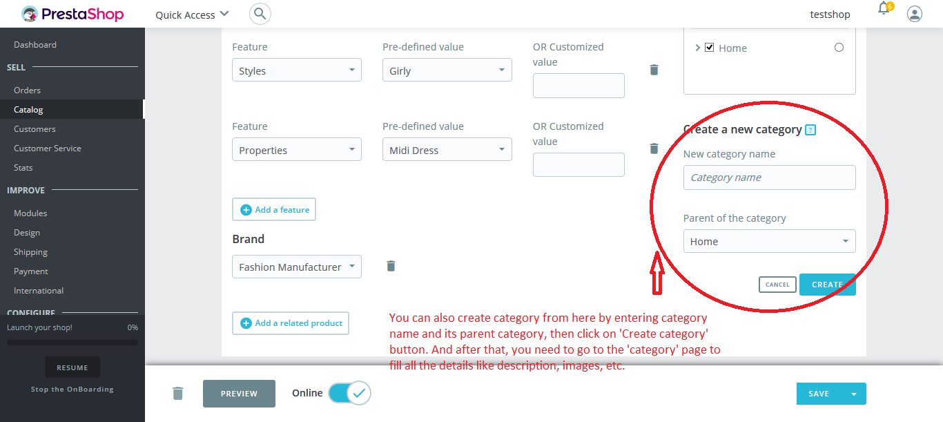 Create a New Category