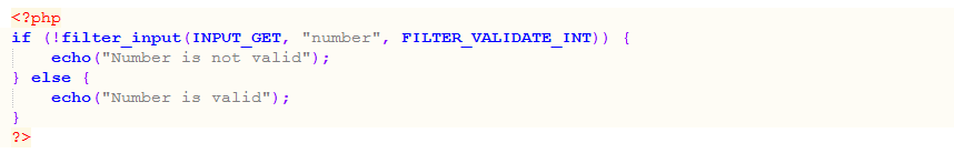 Filter input