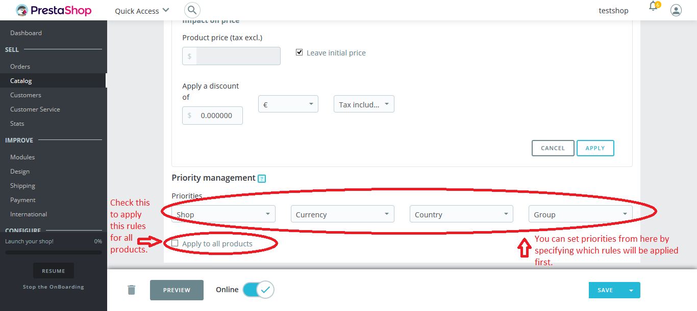 Priority management