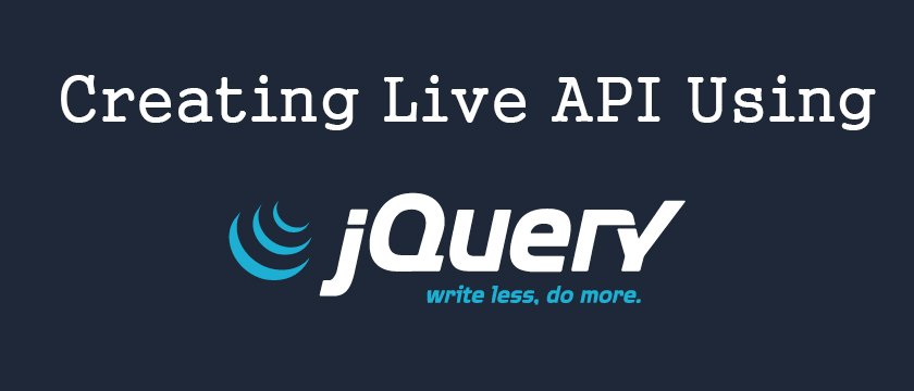 Creating live API using jQuery
