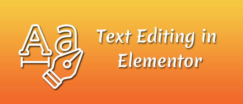 Text Editing in elementor
