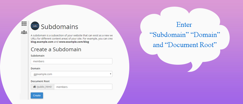How to create Subdomain in cpannel